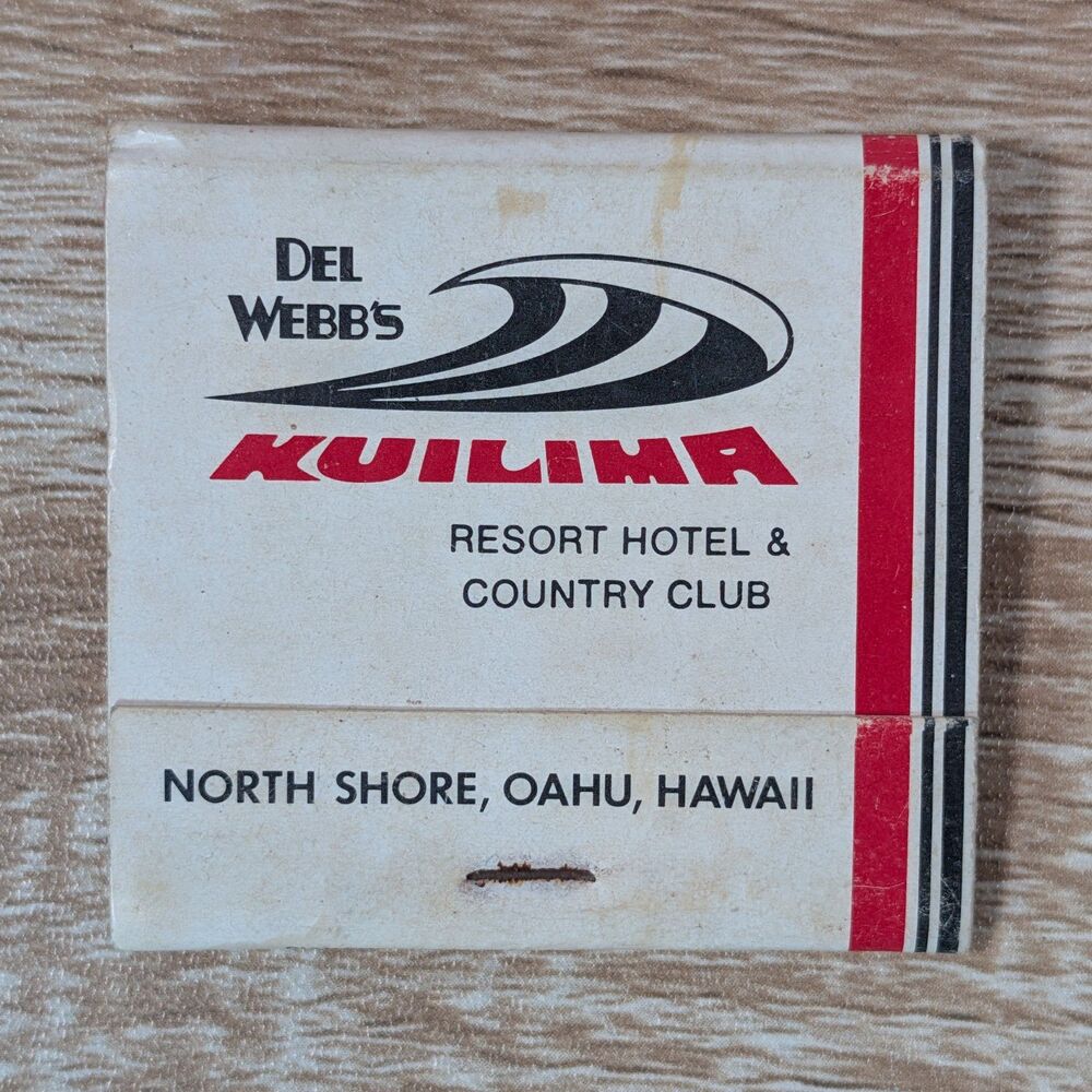 Vintage Del Webb Kuilima Resort Matchbook North Shore Oahu Hawaii